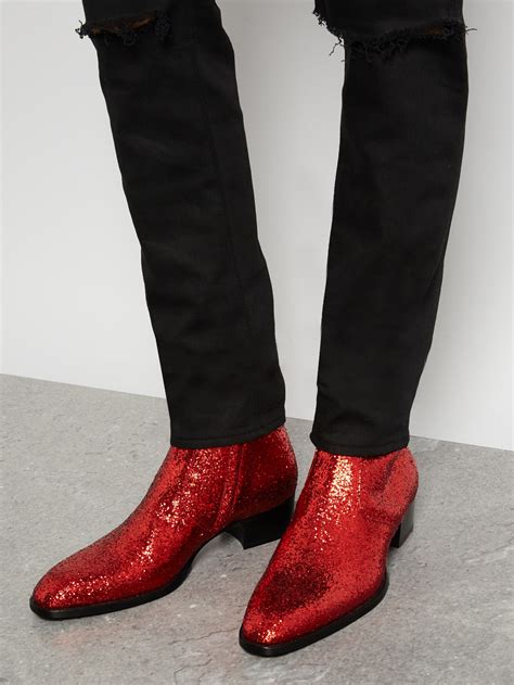 ysl glitter boots men|BOOTS .